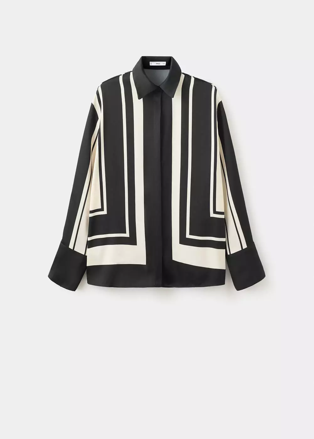 Blus satin bermotif