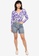 Urban Revivo purple Printed Ruched Cropped Top 74A47AAE6745C7GS_3