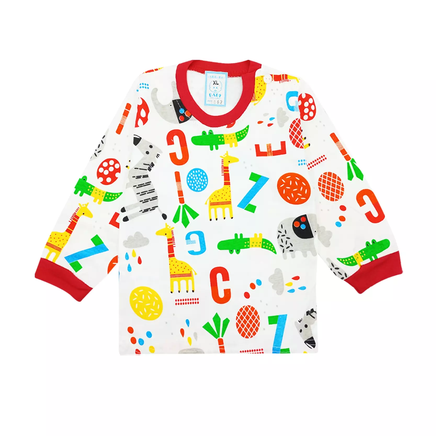 Wakakids Piyama Bayi Anak Baju Tidur Usia 6 Bulan Hingga 12 Bulan Unisex Motif Animals