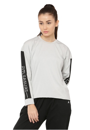 Fitleasure grey Fitleasure Women's Training/Gym Grey Sweatshirt F8B1AAAE77CFDEGS_1