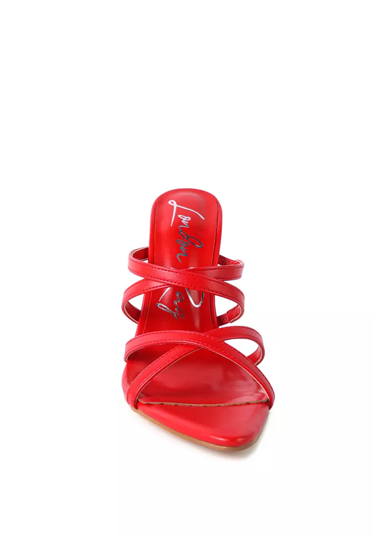 Buy London Rag Red High Heel Pointed Toe Sandals 2024 Online