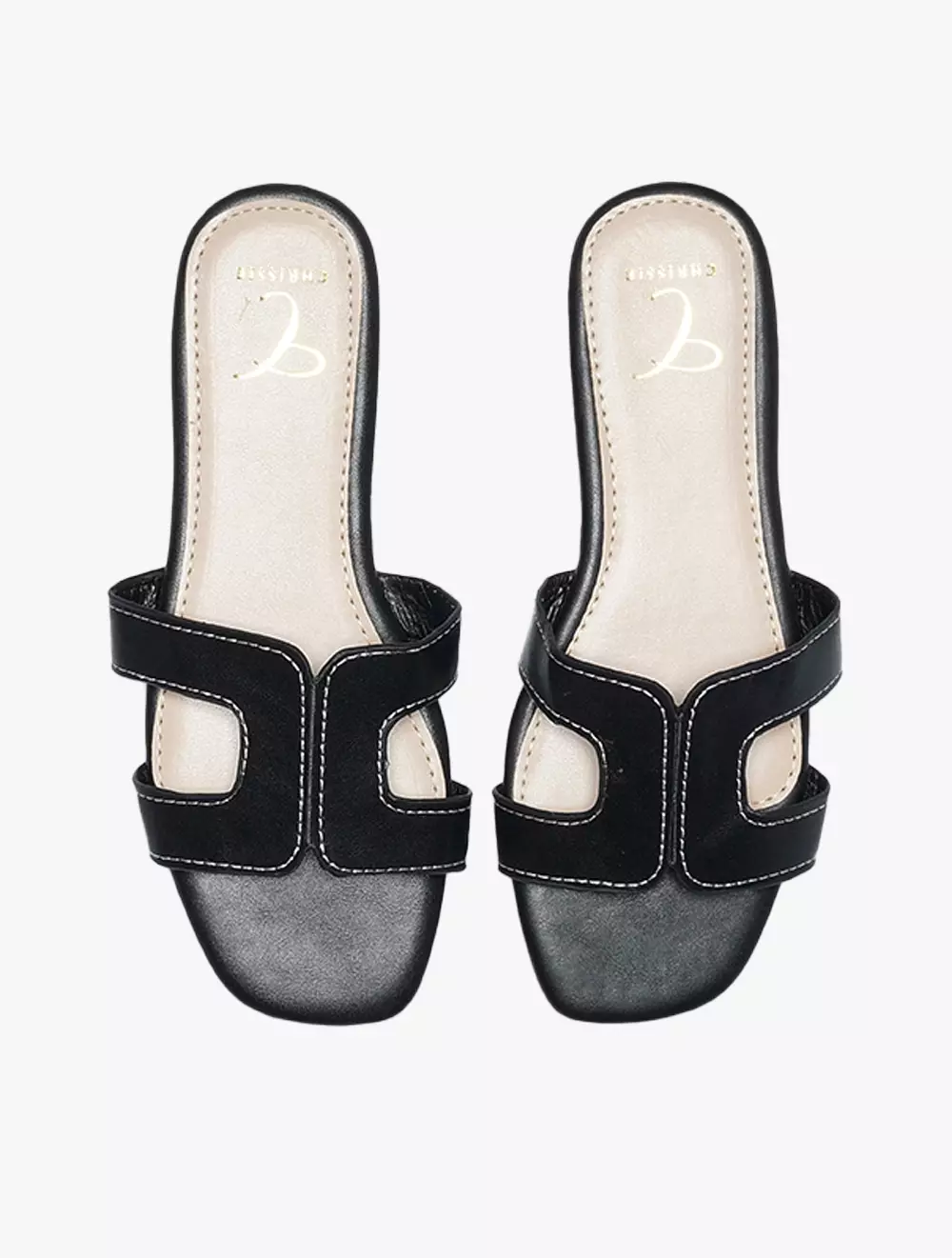 Payless Chrissie Womens Neyra Flat Sandals - Black_05