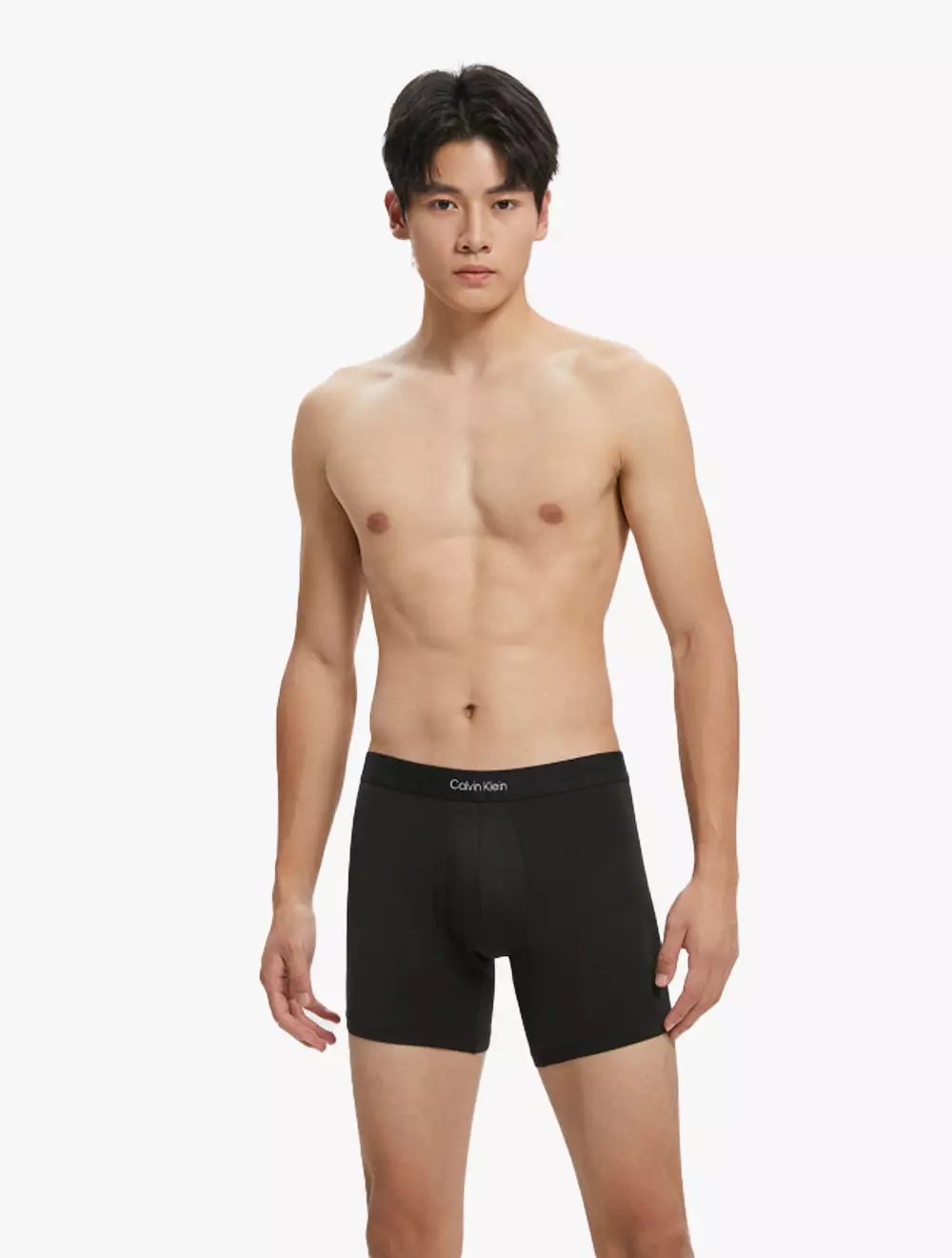 CK UNDERWEAR - EMBOSSED ICON MICROFIBER BOXER BRIEFS - black