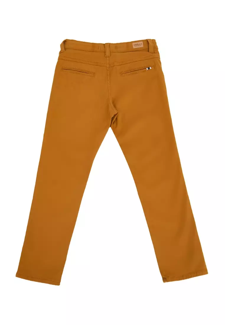 [NEW] Osella Kids Forest Collection Slim Fit Chinos in Brown 228P400185 | Celana Panjang Anak Laki-Laki