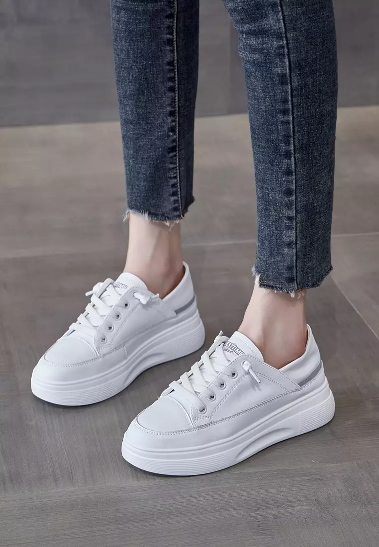 Platform Split Leather Sneakers RX2516