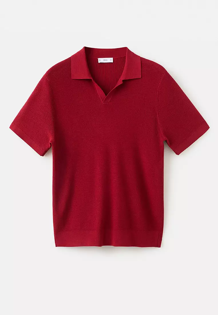 Structured Cotton Knitted Polo Shirt