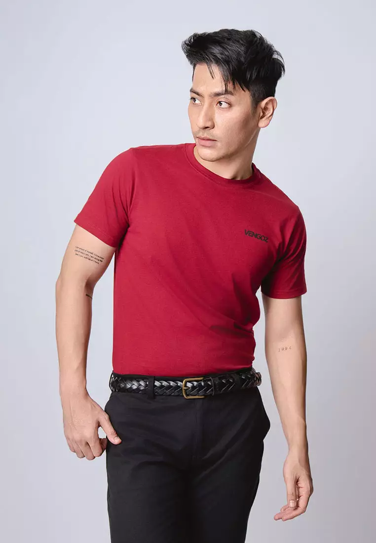 T-Shirt Minimal Logo Dark Red