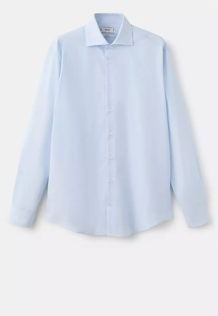 Slim-Fit Cotton Poplin Suit Shirt