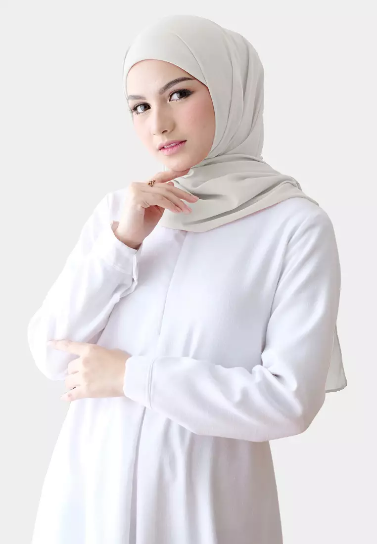 Pashmina Inner Instan 2in1 Ceruty Baby Doll - Chalk