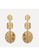 A-Excellence gold Long Drop in Round Design Earrings CD1B3AC08C6FB9GS_1