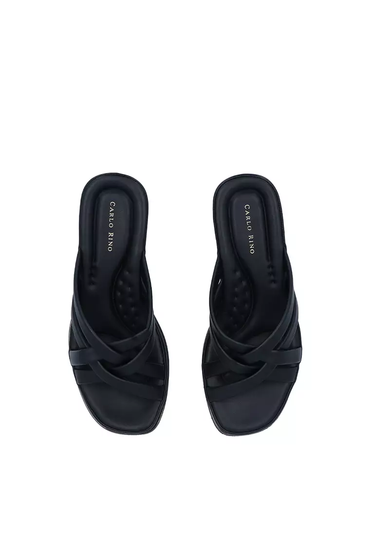 Black CR Alaia Wedge Sandals