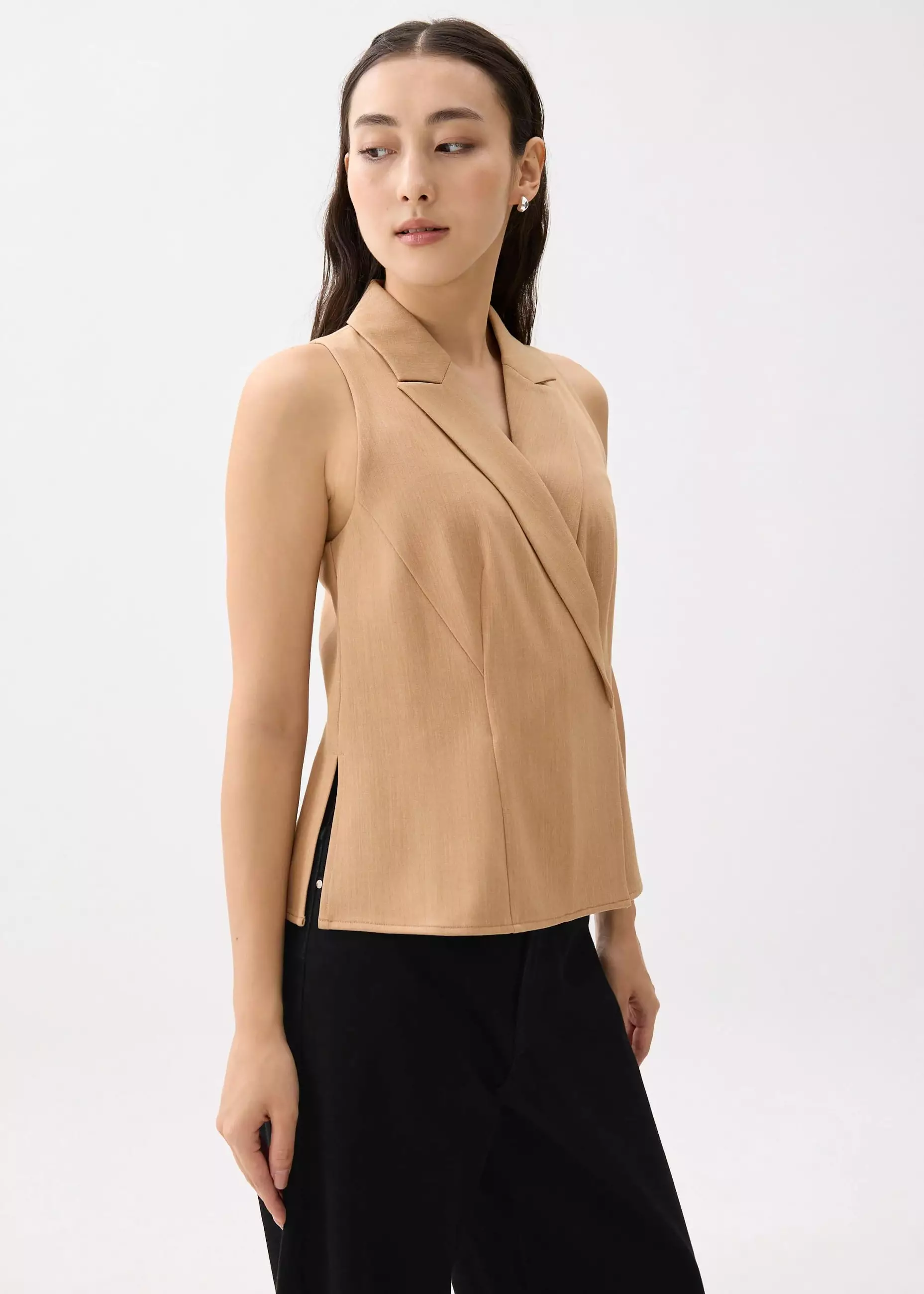 Atasan Wanita - Juni Sleeveless Blazer Top