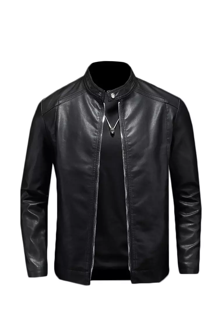 Buy HAPPY FRIDAYS Slim Faux Leather Jacket MJ603 2024 Online