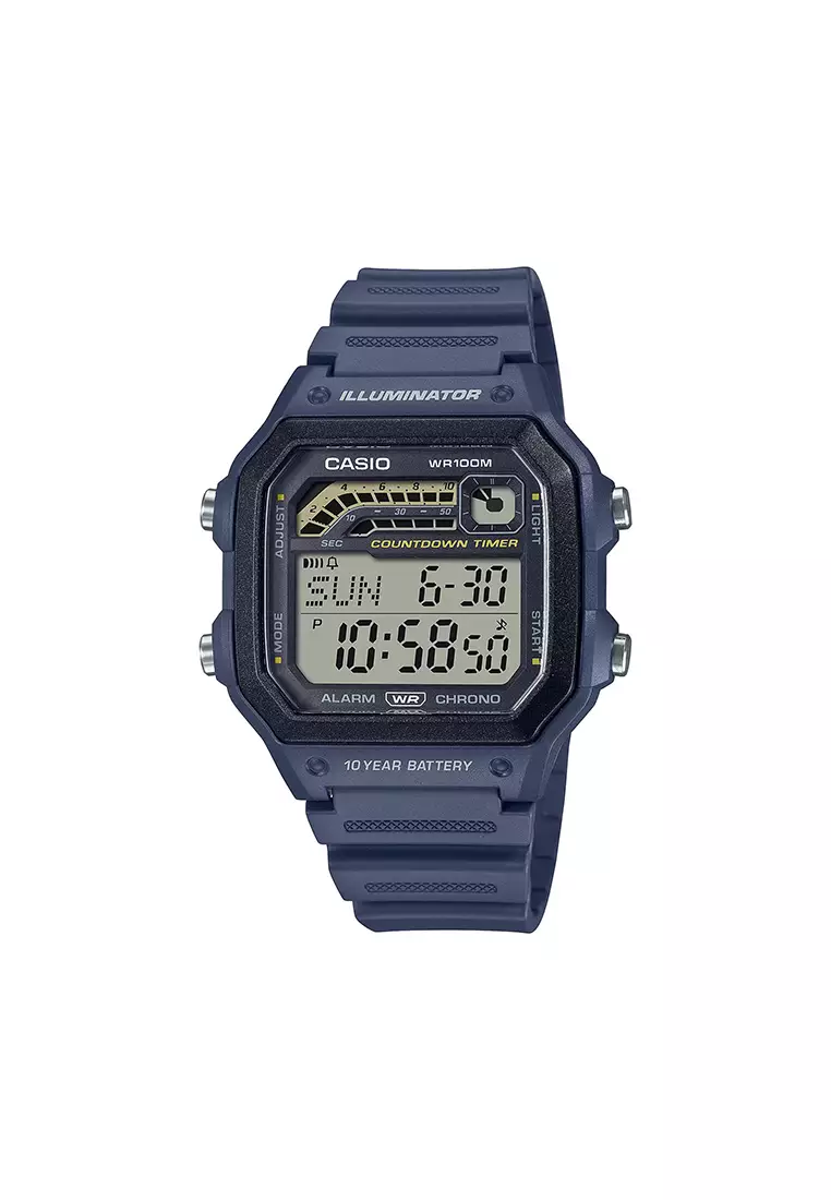 Digital Watch Casio 3195 Casio Men's Digital Sport Watch With Blue