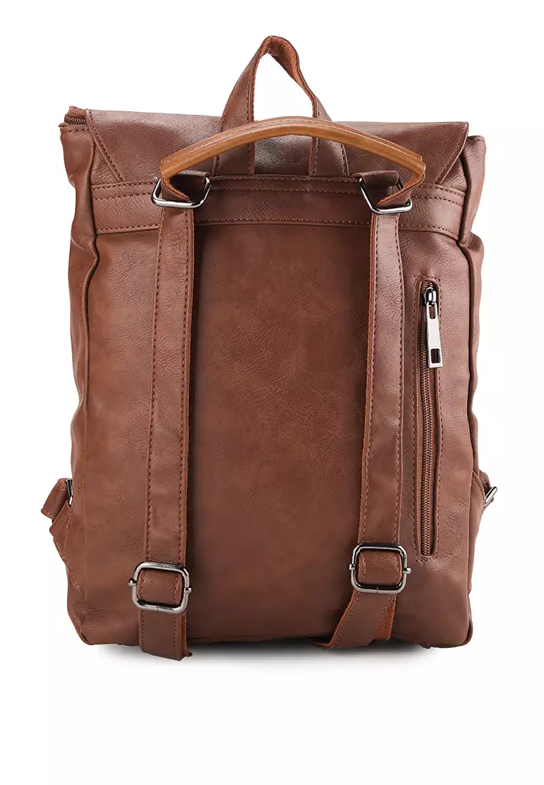 Distressed Leather Relay Backpack
