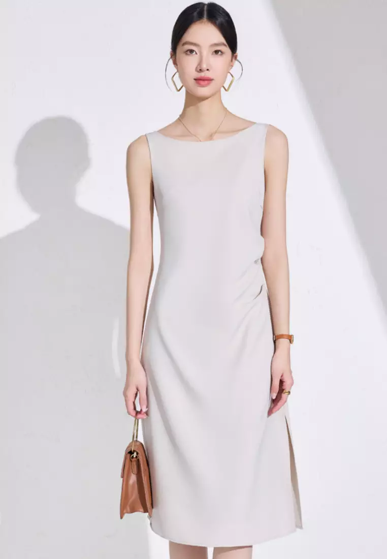 Sleeveless Ruched Dress CA26041021W