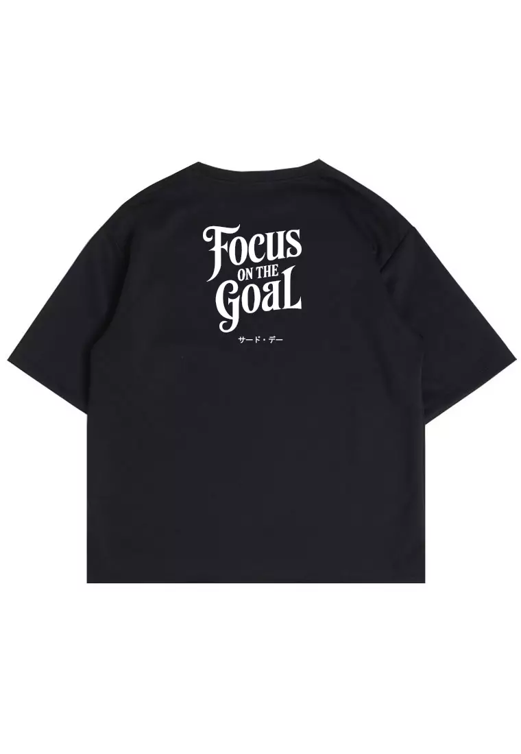 MTW46 Kaos Oversize Gym Scuba Lux "focus on goal " hitam