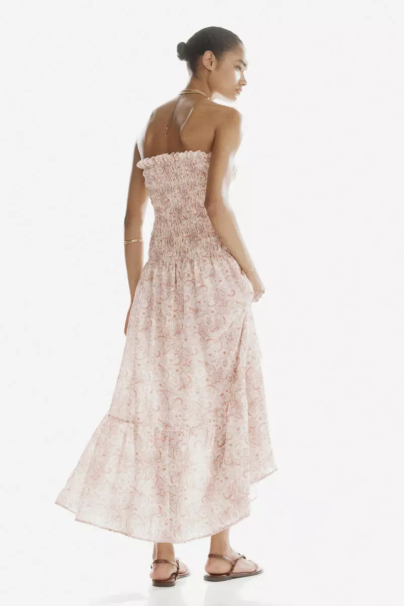 Smocked bandeau dress