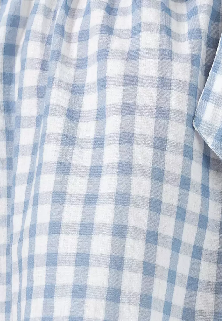 Short Sleeves Bow Tie Top