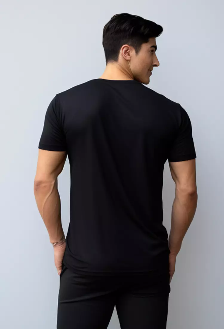 Nade NTB88 Kaos Pria Tangan Pendek Ringan Anti Kusut Red Above Average Black