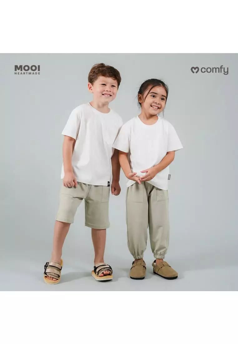 Mooi Celana Jogger Anak Comfy Jogger Pants Kids - Pink Blossom