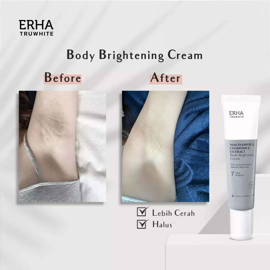 ERHA Truwhite Niacinamide & Chamomile Extract Body Brightening Cream 30G - Krim Pencerah