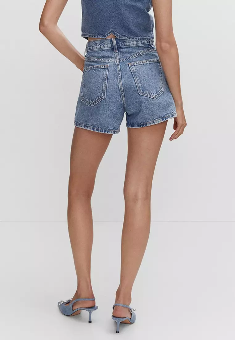 straight denim shorts