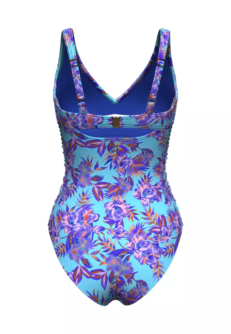 Joyful Florals Blue Plus Cup Onepiece