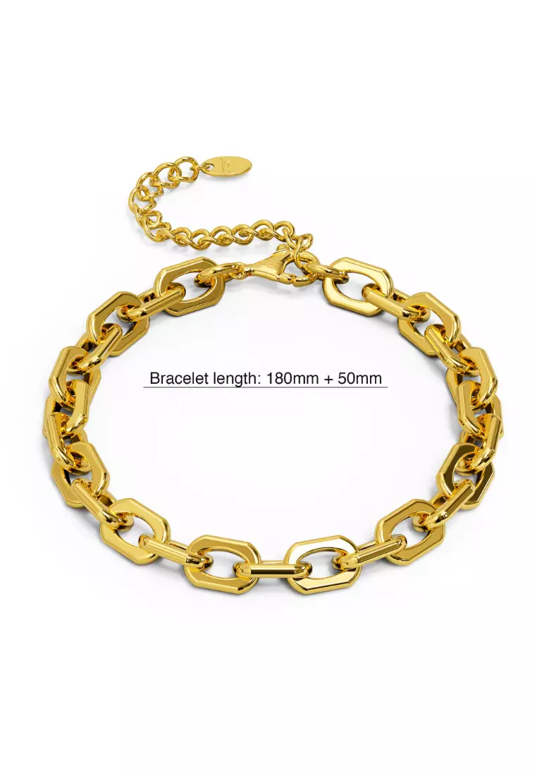 Buy Bullion Gold Cable Chain link Bracelet 2026 Online | ZALORA