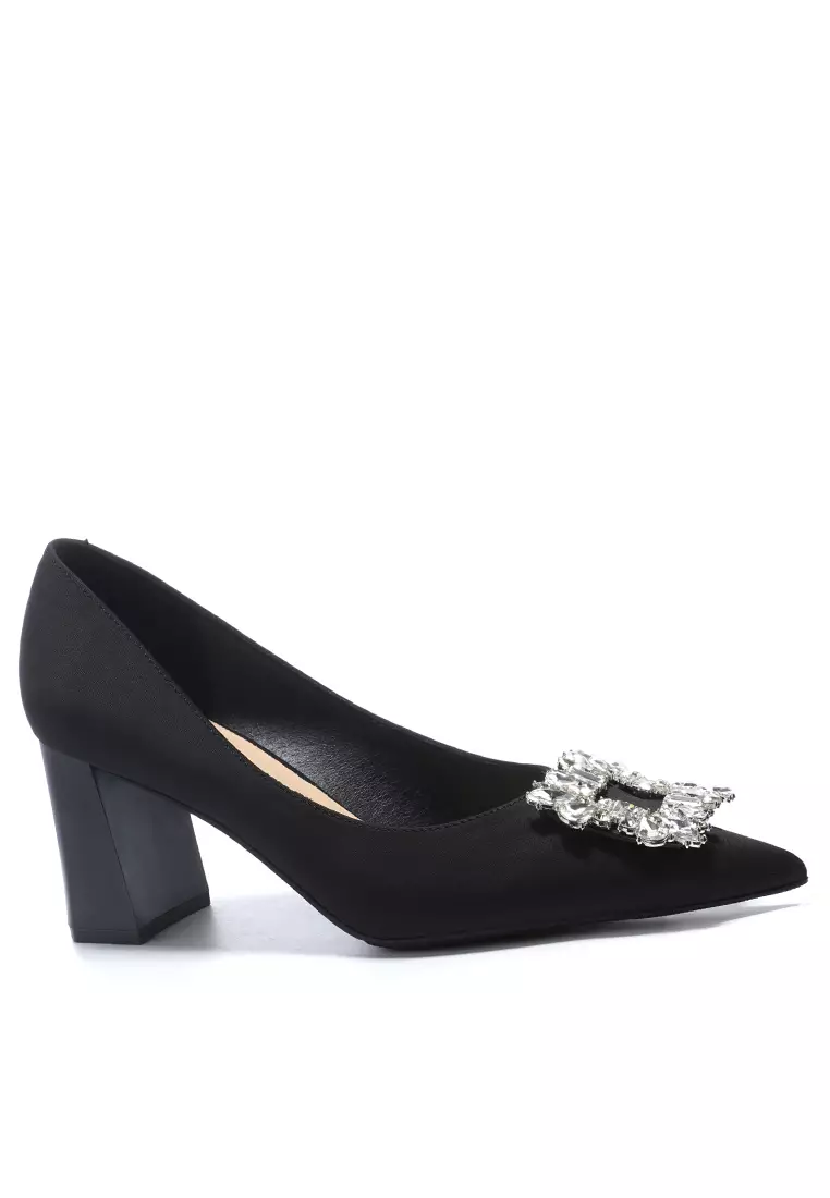 Discount on Twenty Eight Shoes  shoes - SKU: 7CM Rhinestone Buckle Chunky Heel Pumps BY873-42