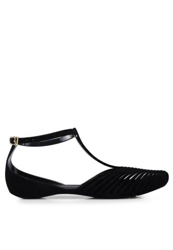 Twenty Eight Shoes black Jelly Ankle Strap Ballet Flats 3003-1 B37CDSH08CC52FGS_1