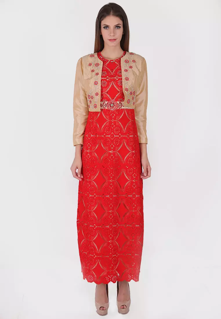 Bibiq Gamis Lace Rompi Tafeta