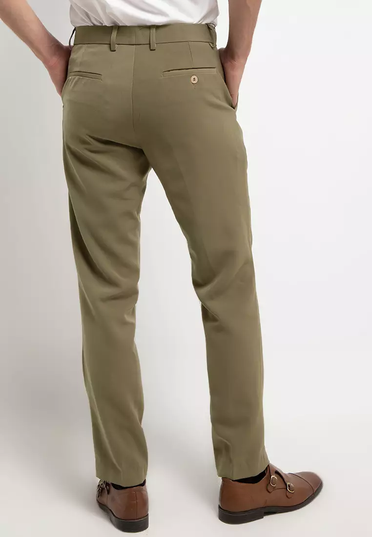 Imp Slimfit Celana Formal Crème