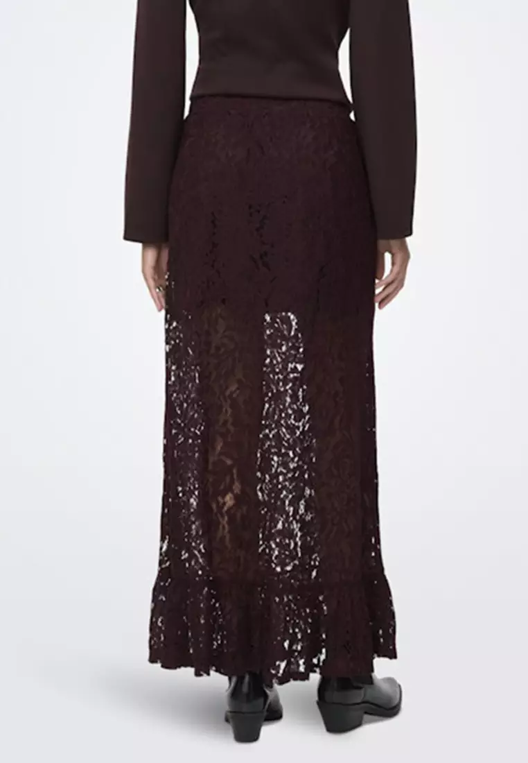 Lace Jersey Skirt