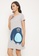 Clovia grey Clovia Monster Emoji Print Short Nightdress in Grey - 100% Cotton 2E0D6AAA533DA3GS_3