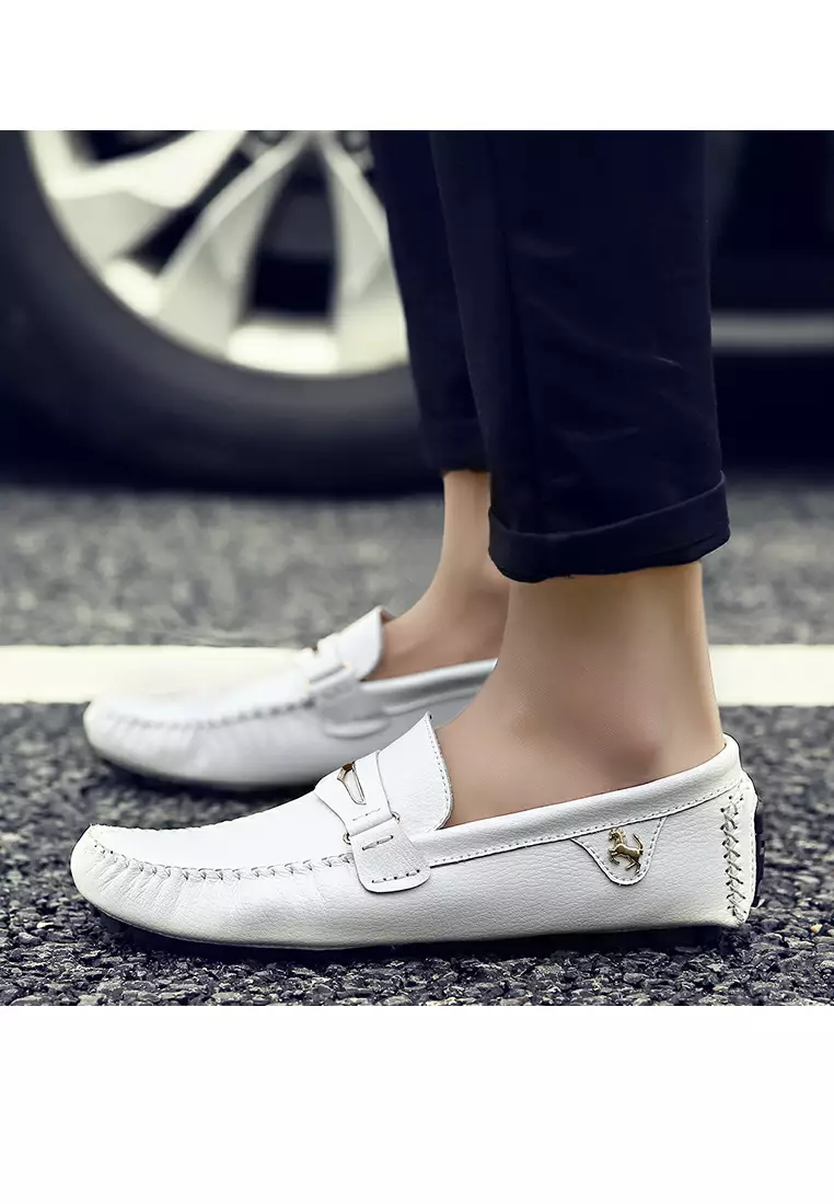 Color Matching Leather Loafers & Boat Shoes YY3237