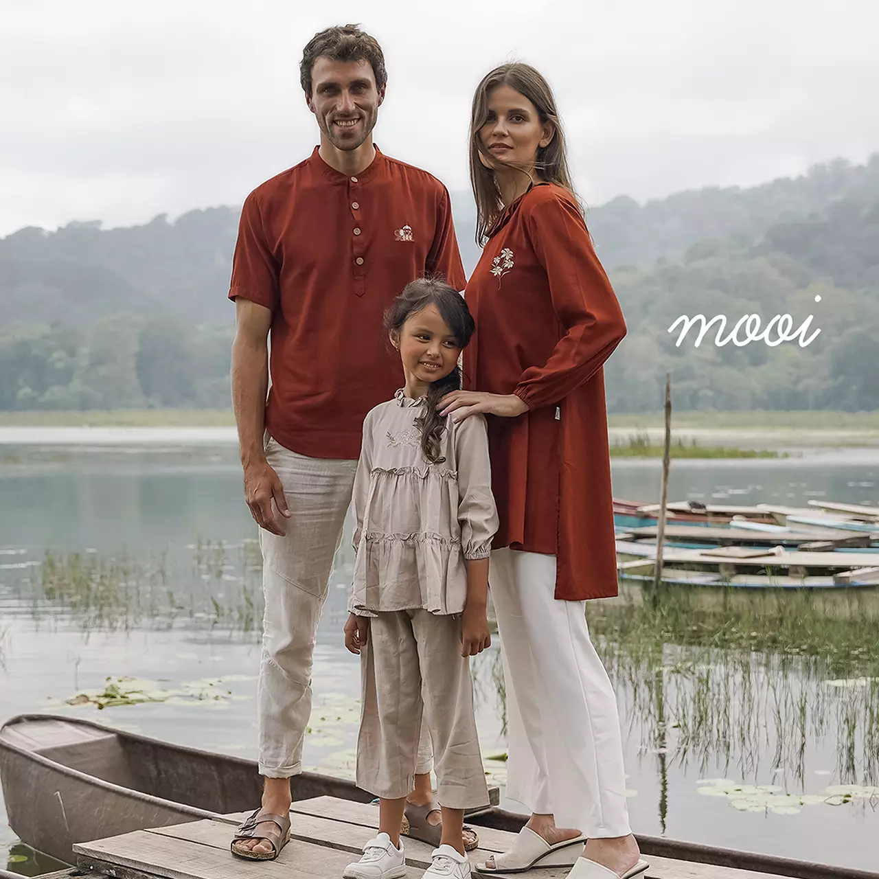 Mooi Atasan Pria Kemeja Pria Raya Collection Karim Koko V1 - Khaki