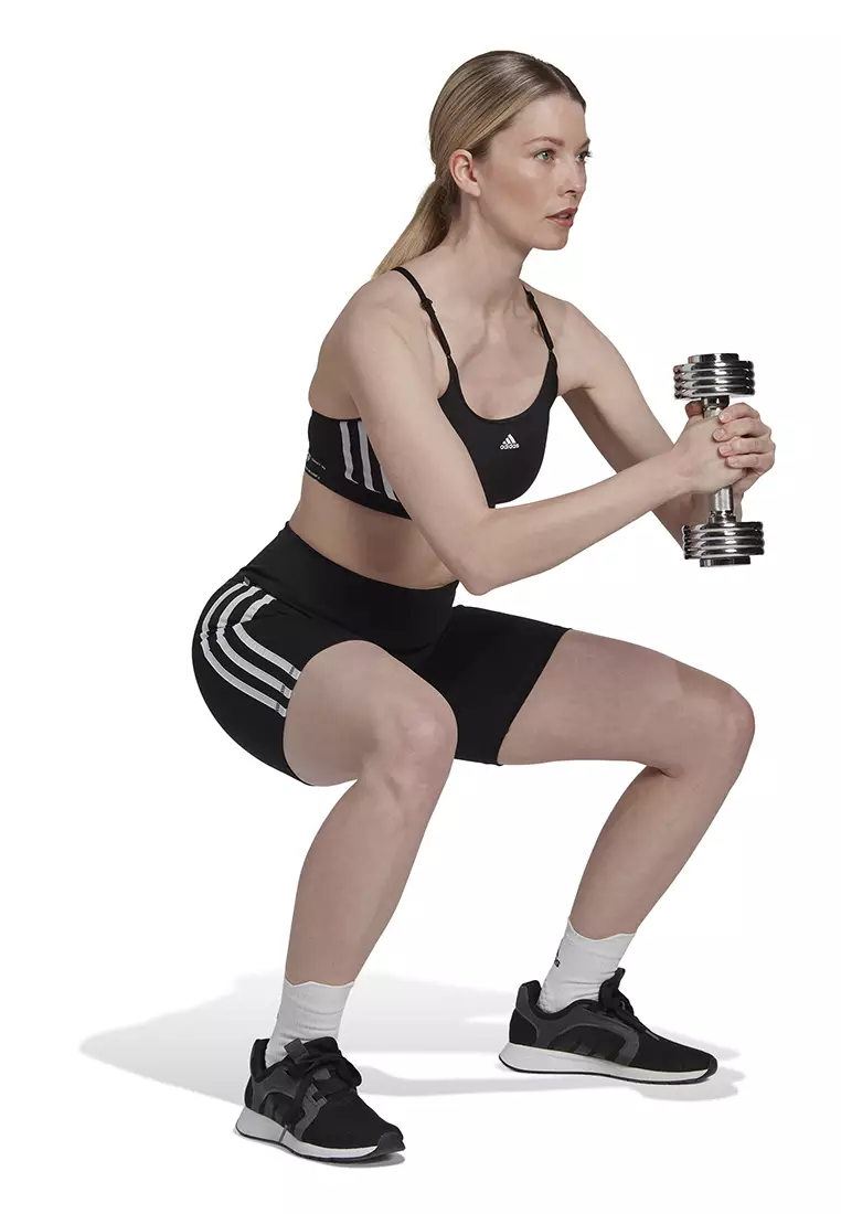 Buy ADIDAS training essentials 3-stripes high-waisted running short leggings  2024 Online