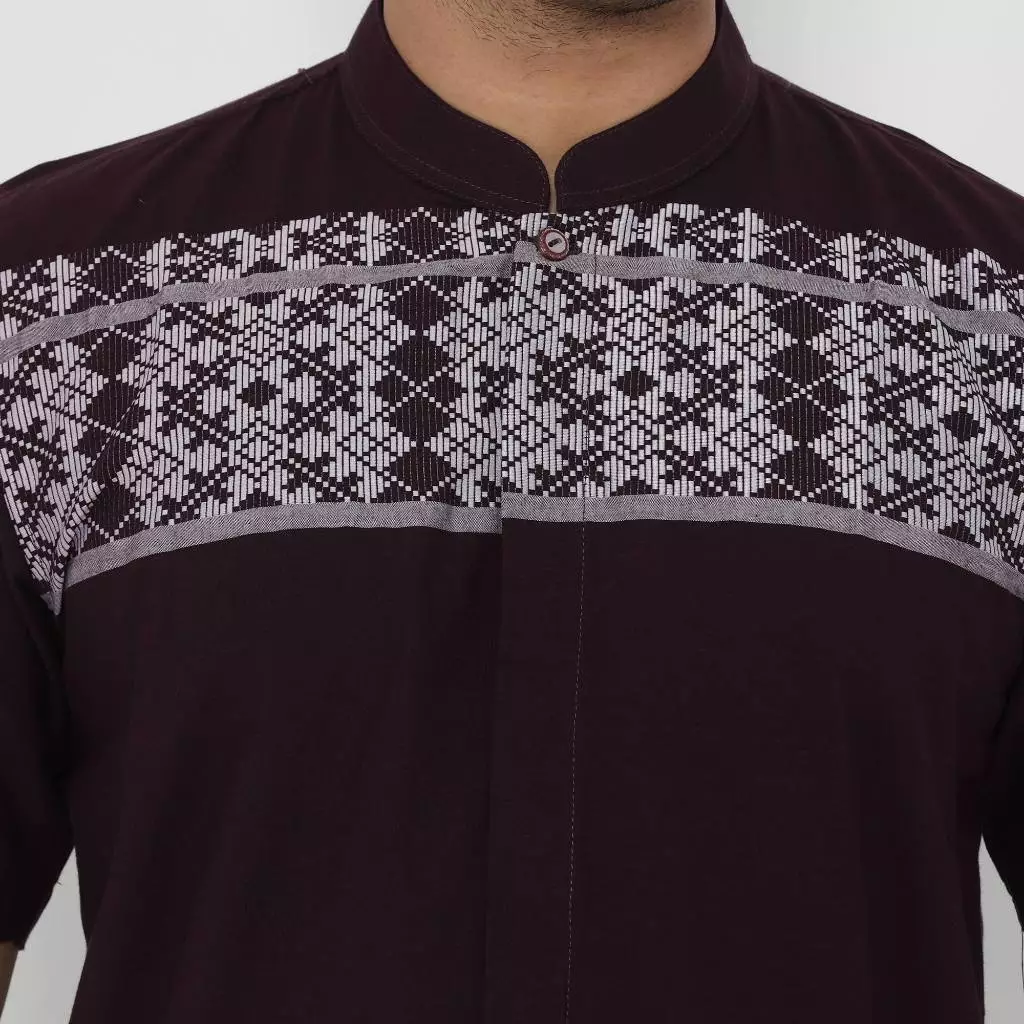 Platini Kemeja Koko Pria Lengan Pendek Katun Purple 931415