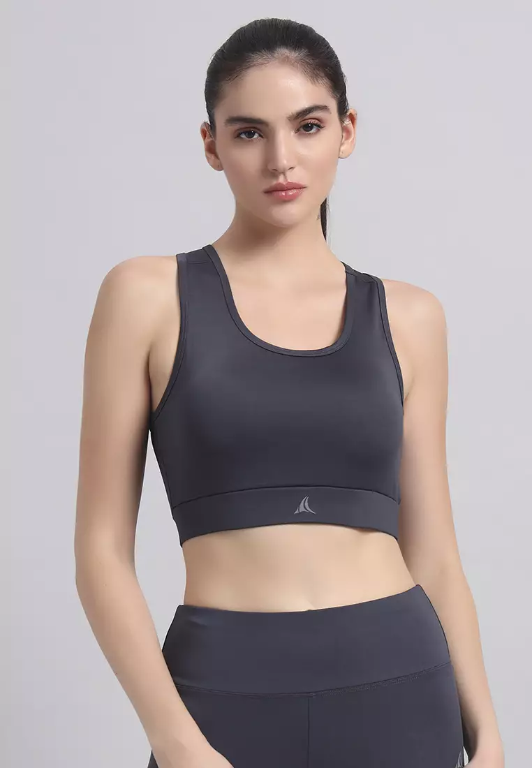 Grey Basic Essential Coord Workout/Running Sports Bra