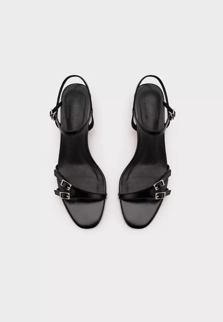 EMBELLISHED STRAP KITTEN HEEL SANDAL