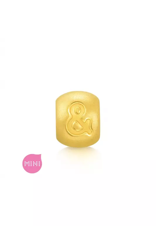 999 24K Solid Gold Letter & Charm  92920C (Bracelet not included)