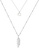 ELLI GERMANY silver Necklace Ball Chain Feather Moonstone Layer Look 41D5FAC79BF432GS_2