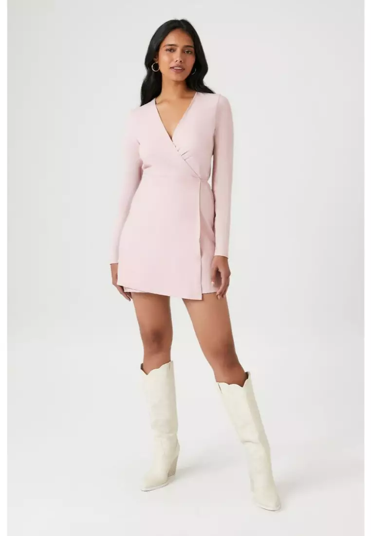 Forever 21 pink wrap store dress