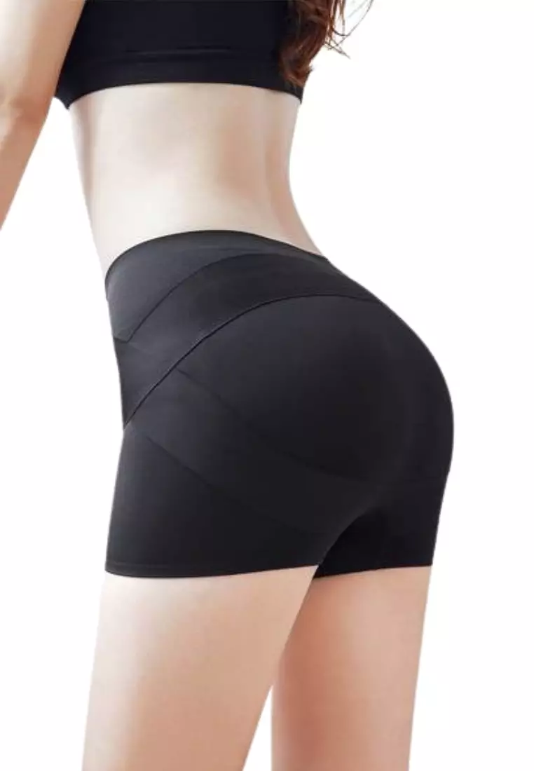 Premium Power Tummy Tuck Butt Lifting Safety Shorts Panties in Black