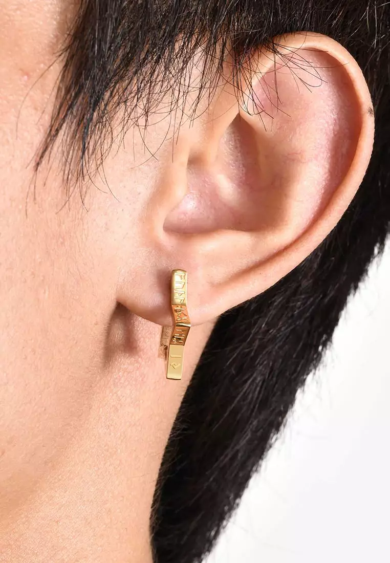 Unisex Stainless Steel Runes Star Earrings JW QX-525