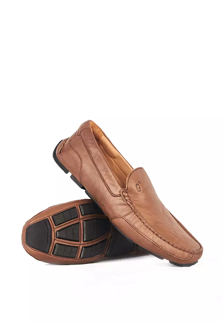 Sepatu Casual Pria Loafer Moccasin Gino Mariani Bartoli 7 Coklat