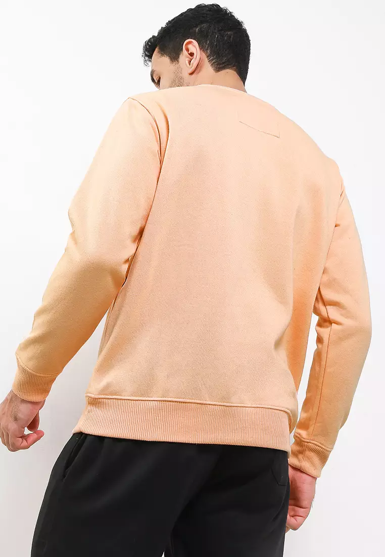 Cotton Well Sweater with Hidden Pocket Peach | Jaket Tebal dengan Kantong Tersembunyi Oren