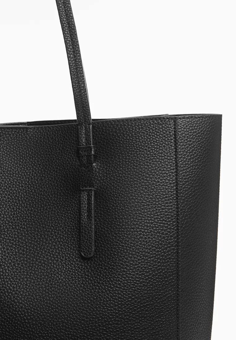Mango black sales solid handheld bag