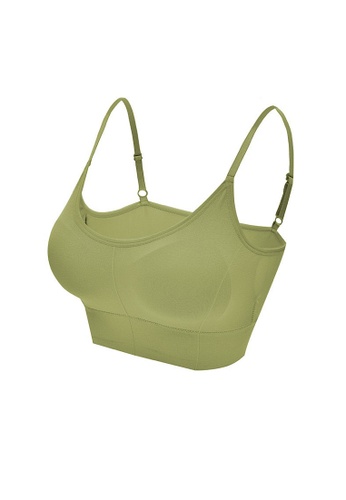 Glamorbit green Green Push Up Padded Sports Bra 703B0US3C1F7B9GS_1